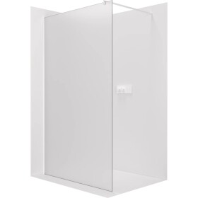 CERANO Sprchová zástěna Walk-in Onyx Round L/P - 8 mm - kulatá vzpěra - bílá matná, mléčné sklo - 70x200 cm