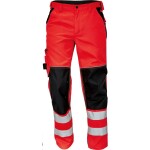 CRV Cerva Montérkové kalhoty KNOXFIELD Hi-Vis FL310 červené pánské reflexní do pasu 48 červené