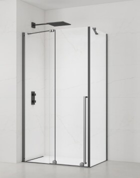 Sprchový kout obdélník 140x80 cm SAT Xmotion PVD Gun metal SATBWIXM140S80GM SATBWIXM140S80GM