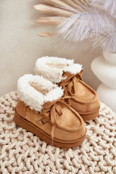 Zimní boty pro děti s kožešinovou podšívkou Camel Adelane 30