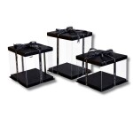 Cake Star Cake Star Plastový hranatý box na dorty bez stuhy 4Cake černý (30 x 30 x 35 cm)