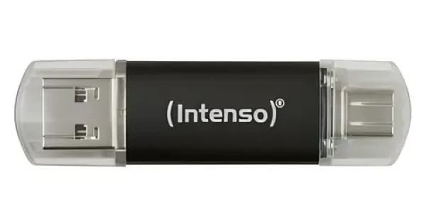 Intenso Twist Line 64GB antracitová / USB flash disk / USB-A + USB-C / USB 3.2 Gen 1 / čtení 70 MB/s (3539490)