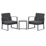 Zahradní set 1+2, polyratan, šedá, AZS-H1111 GREY