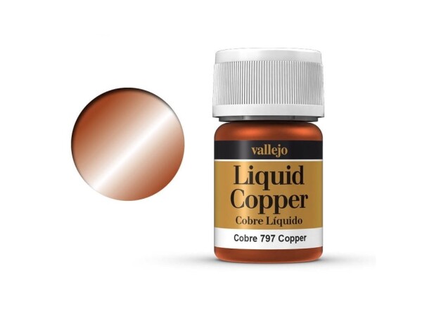Barva Vallejo Liquid 70797 Copper (Alcohol Based) 35 ml