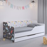 DumDekorace Dětská postel s dinosaury 160x80 cm