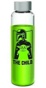 STOR Láhev na pití Mandalorian / 585 ml / sklo / silikonový návlek (ST00865EPM)