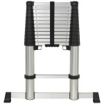 TOOLCRAFT TO-9610686 Slitina hliníku teleskopický žebřík Montáž bez nářadí max.prac. výška: 4.52 m hliník EN 131 15.9 kg
