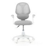 Dětská židle, výškově nastavitelná, šedá síťovina, KA-W8008 GREY