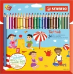 STABILO® Trio thick sada 24 pastelek s ořezávátkem (23578)