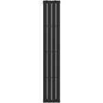 CERANO - Koupelnový radiátorový set Arlen - ústřední vytápění - boční připojení - 558W - černá matná - 1800x300 mm CER-416458