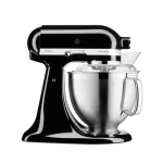 Rozbaleno - KitchenAid 5KSM185PSEOB černá / Kuchyňský robot Artisan / 300W / 4,8L / 10 rychlostí / rozbaleno (5KSM185PSEOB.Rozbaleno)