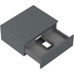 MEXEN/S - Rivel koupelnová skříňka pod umyvadlo 60 cm s deskou, 1 šuplík, reliéf , grafit mat 91A20-06023-1-BFC66