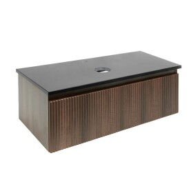 Koupelnová skříňka s deskou z umělého kamene SAT Evolution 98x30x44,8 cm ořech mat SATEVO100NATK SATEVO100NATK