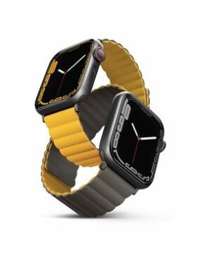 UNIQ strap Revix Apple Watch Series 4/5/6/7/8 / SE / SE2 / Ultra 42/44 / 45mm. Reversible Magnetic mustard-khaki UNIQ-45MM-REVMUSKAK