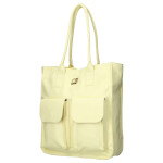 Stylová koženková kabelka na rameno LB Larysa, žlutá