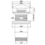 INVENA - Zátka klik-klak universál kulatá bílá lesk/chrom SC-B1-181-L