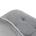 Židle jídelní, šedá látka, černý kov, otočný mechanismus 90°/90° (L/P) - funkce reset