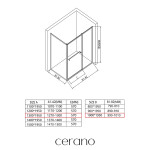 CERANO - Sprchový kout Versaro L/P - 6 mm - černá matná, transparentní sklo - 130x100 - zasouvací CER-8050BD80299