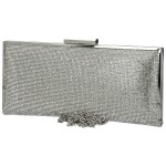 Luxusní dámská plesová kabelka Moon Iballa, stříbrná