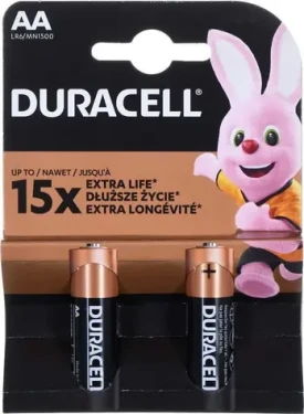 Duracell Basic MN1500 / Alkalická baterie / AA / 1,5 V / 2 ks (1996)