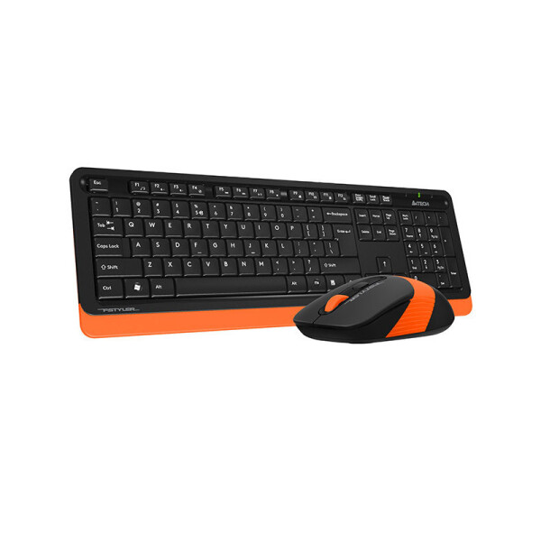 A4tech Fstyler FG1010 oranžová / set bezdrátová klávesnice + optická myš / USB /voděodolné (FG1010)