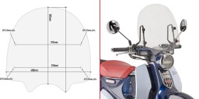 A1168A montážní sada pro plexi 1168A pro Honda Super Cub C 125 (18-25)