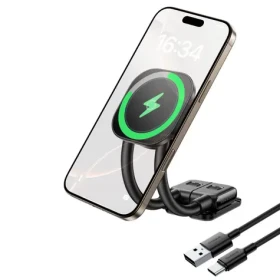 Baseus PrimeTrip C03sPro černá / Držák telefonu do auta / Bezdrátová nabíječka Qi / palubní deska (6932172696061)