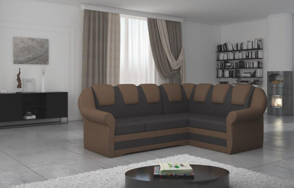 Sedací souprava Lord II Provedení: Pravá varianta, látka: Soft 66 dark brown/ Soft 15