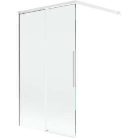 MEXEN/S - Rox vanová zástěna 2-křídlová posuvná 100 x 150, transparent, bílá 8C9-100-003-20-00