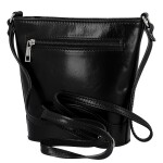 Luxusní dámská kožená crossbody kabelka Sylva, černá