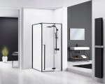REA/S - Sprchový kout Fargo - matná černá 80x100 Se sprchovou vaničkou Savoy black KPL-K4909