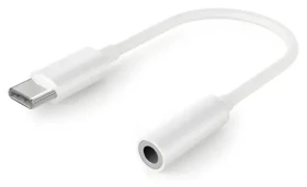 Cablexpert audio adaptér USB-C na 3,5mm jack bílá / Audio adaptér / USB-C / 3,5mm jack (A-CM-3.5F-01)