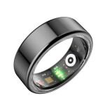 Powerton Smart Ring vel. 8 černá / Chytrý prsten / BT 5.0 / IP68 (WPSR02-B8)