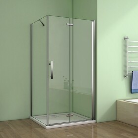 H K - Obdélníkový sprchový kout MELODY B8 90x100 cm se zalamovacími dveřmi včetně sprchové vaničky z litého mramoru SE-MELODYB890100/THOR-10090