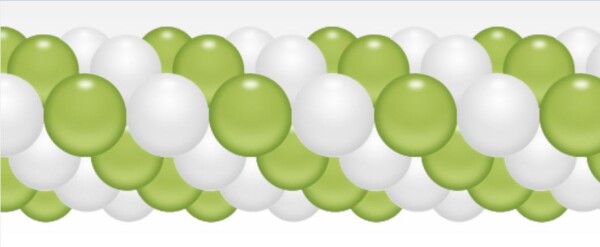 Balónková girlanda světlezeleno-bílé 3 m balonky.cz Balónková girlanda světlezeleno-bílé 3 m balonky.cz