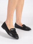 Trendy mokasíny dámské černé bez podpatku 36