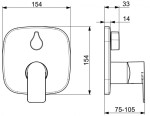 HANSA - Stela Baterie pod omítku pro 2 spotřebiče, chrom 87849173