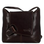 Luxusní dámská kožená crossbody kabelka Jessie, tmavě hnědá
