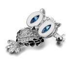 Brož Swarovski Elements Donnalee - sova, Modrá