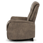 Polohovací křeslo, elektrické zabudované ovládání, hnědá, látka vintage, TV-Q8575 BR3