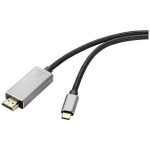 Digitus kabelový adaptér DisplayPort DP - HDMI typu A M - M 1.0 m / s blokováním DP 1.2 HDMI 2.0 / 4K / 60Hz / CE / bl (AK-340303-010-S)