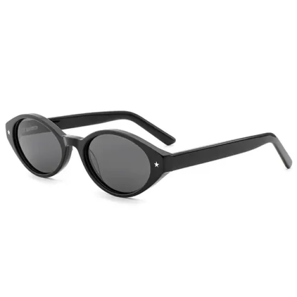 VeyRey Dámské cat-eye acetátové polarizační sluneční brýle Aest černá obruba černá skla (8596545422787)