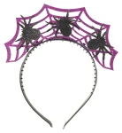 RAPPA Čelenka Halloween fialová s pavouky