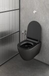 GSI - PURA závěsná WC mísa, Swirlflush, 36x55cm, černá dual-mat 881526