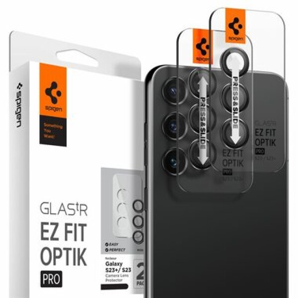 Spigen Glass EZ Fit Optik Pro 2 Pack Black Samsung Galaxy S23/S23+ AGL05962