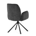 Jídelní židle, černá, hladká látka, DCH-D1330 BK2