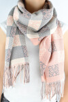 DÁMSKÁ ŠÁLA CS008 šedá/růžová JEDNA VELIKOST