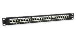 Equip 1U černá / Patch panel / 24 portů / Cat6a FTP / 500 MHz / 19" (326625)