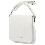 Dámské koženkové crossbody s klopou Debora, bílá