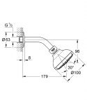 GROHE - Tempesta New Hlavová sprcha, 4jet, chrom 27870001